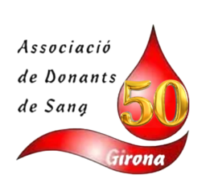 logo aniversari associació de donants de sang 50 Girona